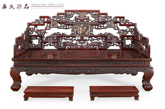 區氏臻品:嵌百寶八仙圖羅漢床